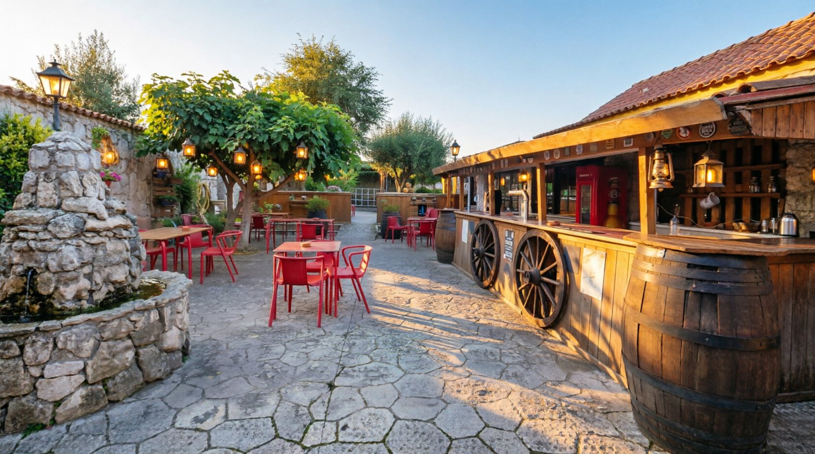 Ambiente da Taberna do Baco